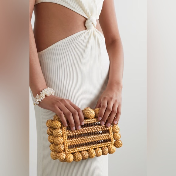 cult gaia Handbags - Cult Gaia | Eos Rattan Clutch